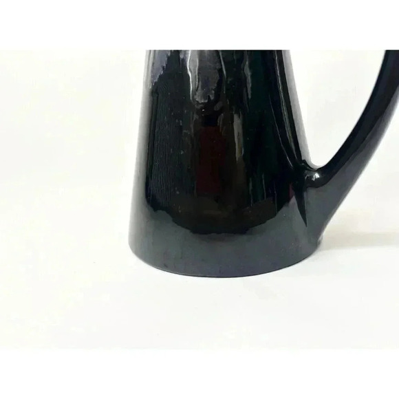 MCM Royal Haeger Drip Glaze Ultra Tall Black & Green Pitcher - 16" tall - Picture 7 of 10